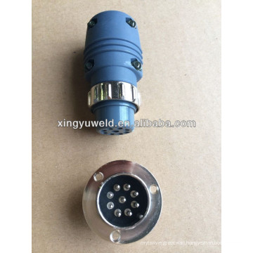 9 pins welding plug & socket